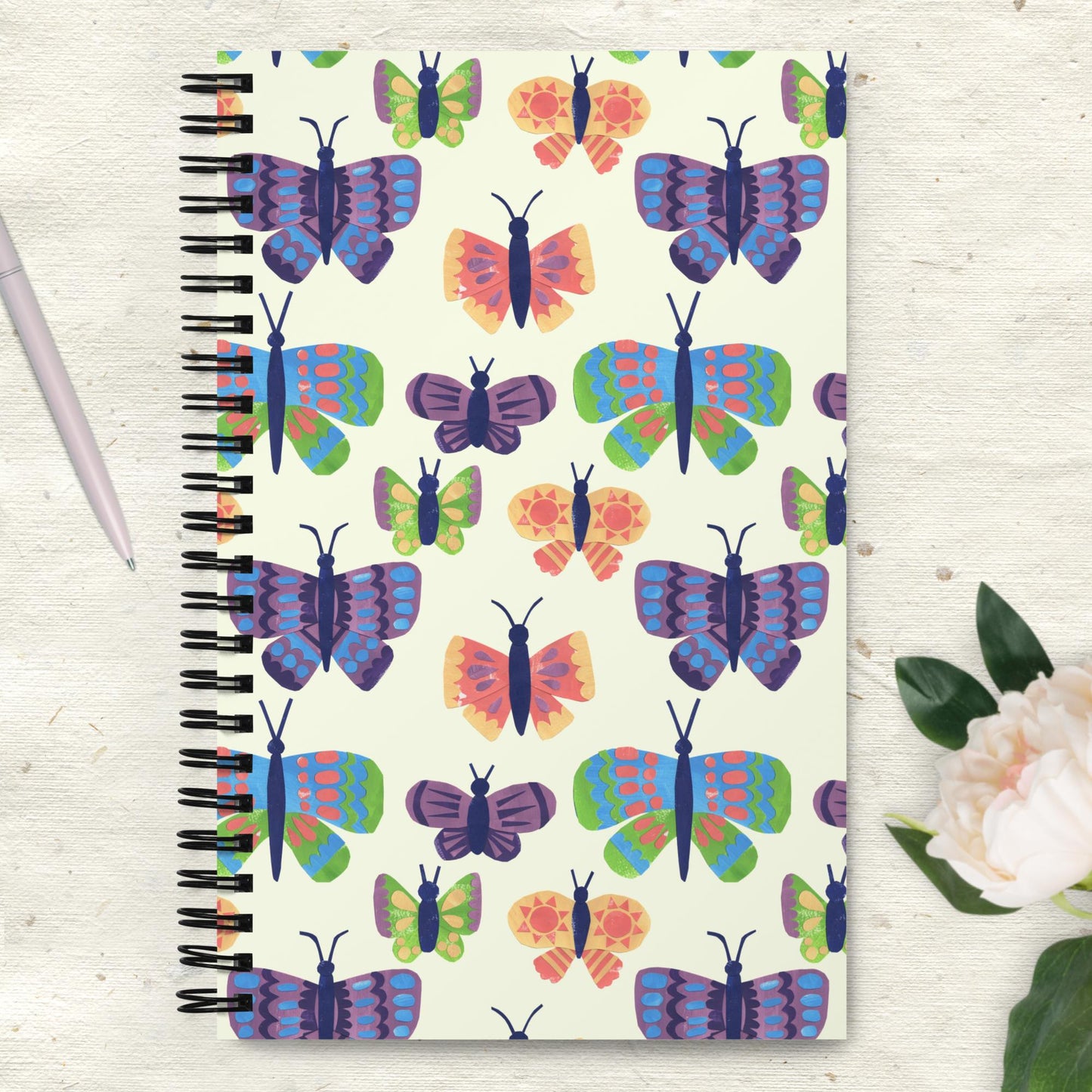 Bright Butterflies Spiral notebook - Dotted