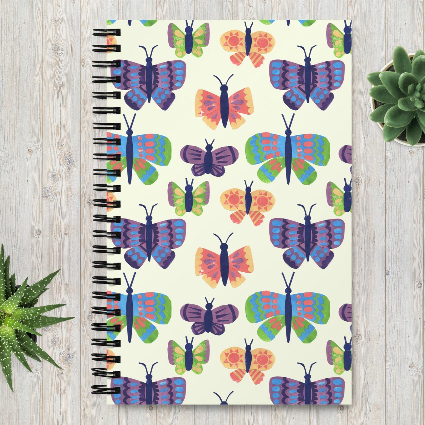 Colorful Butterflies Spiral notebook